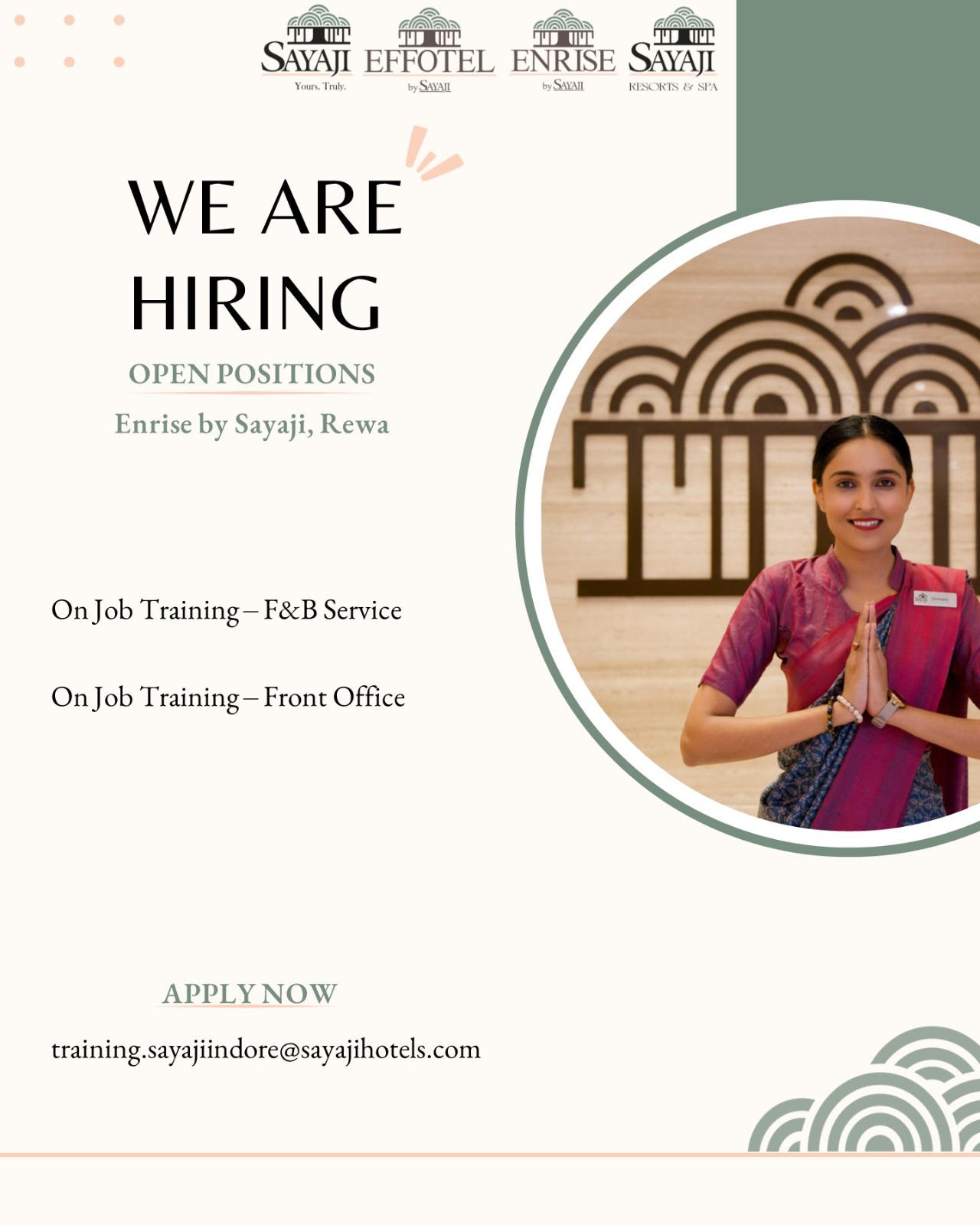 On Job Training (OJT) – F&B Service & Front Office